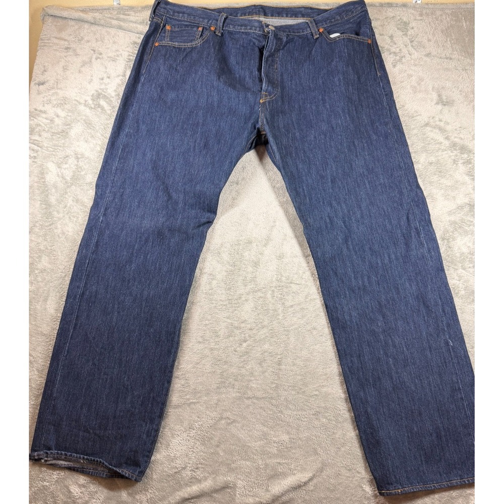 Levi's 501 Men's Jeans 44x32 Original Fit Button Fly Dark Wash Denim USA
